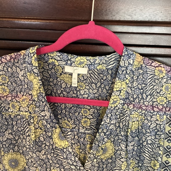 Joie Voile Silk Peasant Blouse EUC Sheer flowy - Picture 4 of 12